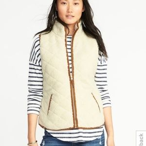 Old Navy Quilted Sherpa Vest